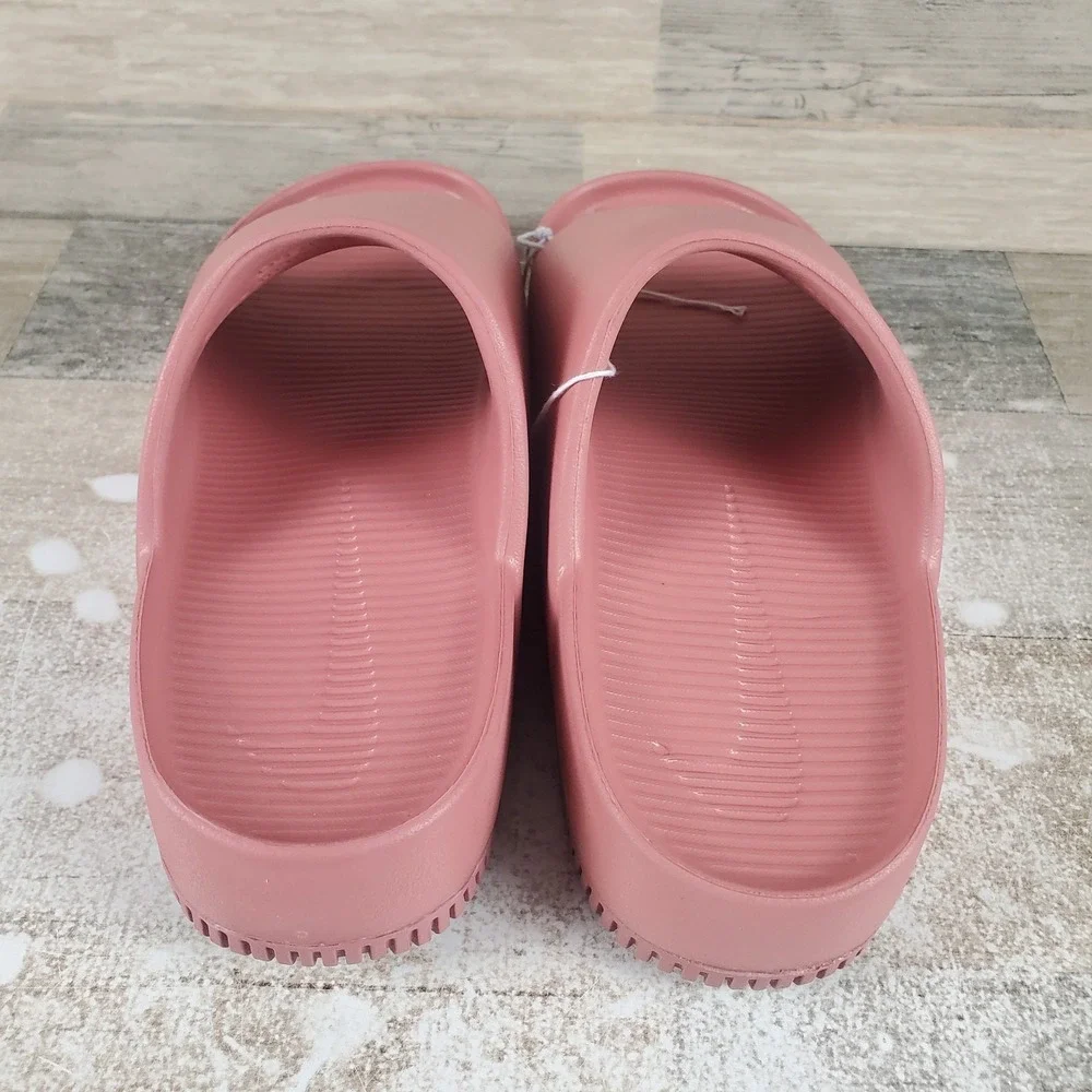 Nike‎ Calm Sandals Womens Sz 6 Canyon Pink Rubber Slip On Round Toe